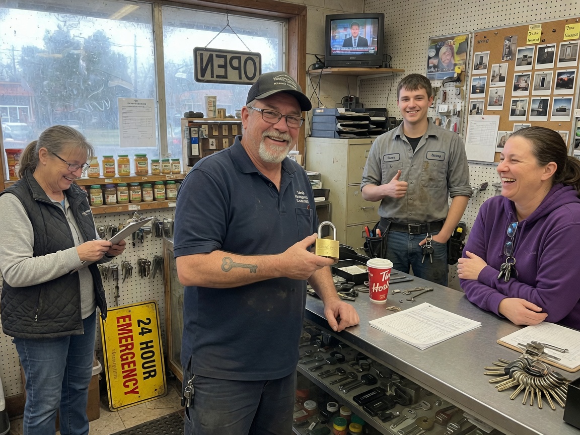 The Rapid Key Locksmith team at work in Toledo